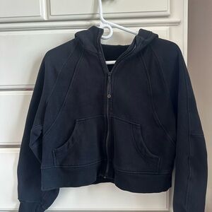 Lululemon Black Scuba Overiszed Full Zip Hoodie (xs/s)